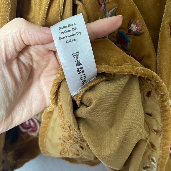 Kyla Seo Vintage Inspired Embroidered Floral Bohemian Blouse/Shirt Size Small - Picture 12 of 12